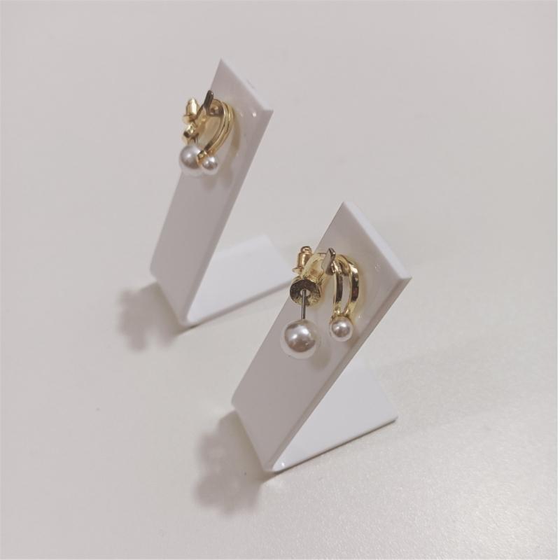 Pack Of 10 Acrylic Earring Display Stands Elegant White Jewelry Organizers Ear Accessories Rack for Home Or Retail Use