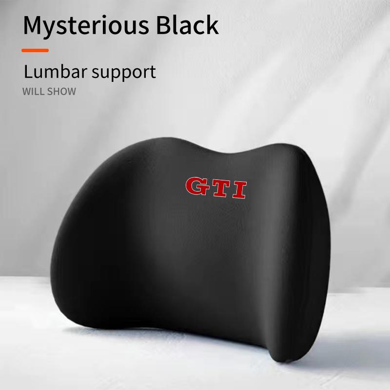 2026 Hot For Volkswagen VW Car Lumbar Back Support Headrest Neck Pillow Car Seat Cushion For Volkswagen VW Golf GTI Polo Passat