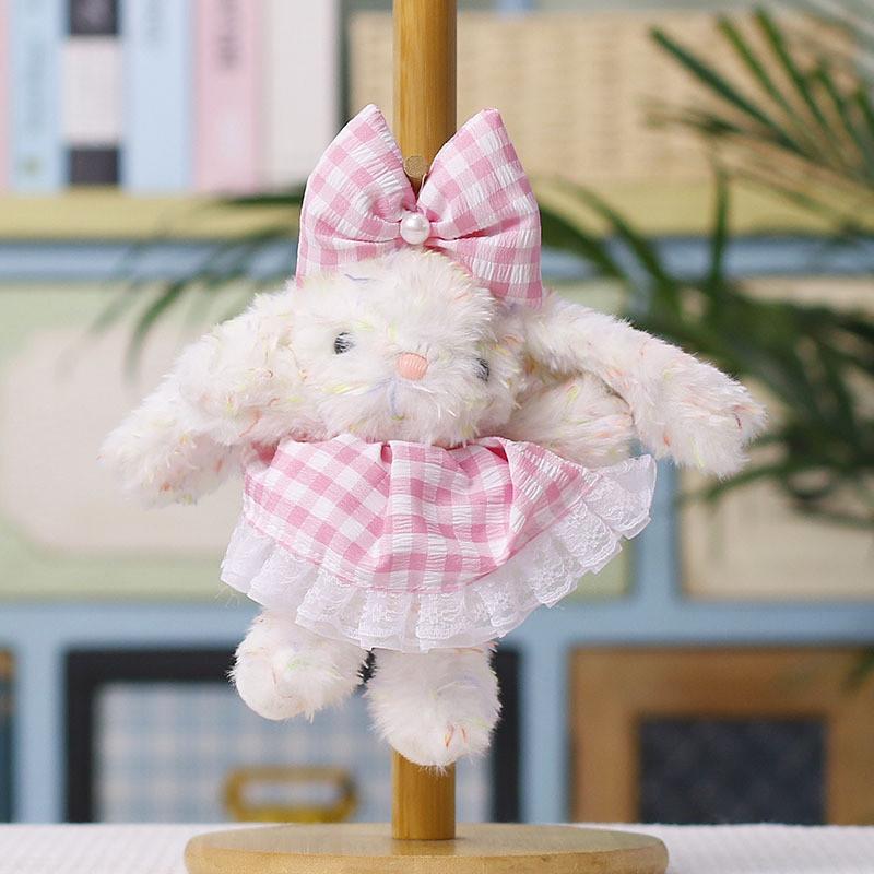 Cute Rabbit Plush Toy With Dress Decorative Hanging For Home Decor