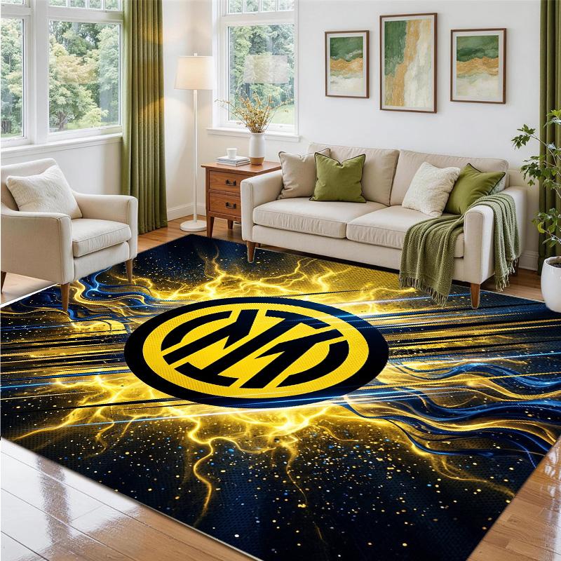 Borussia Dortmund Design Crystal Velvet Rug Soft Decorative Mat for Bedroom Entrance