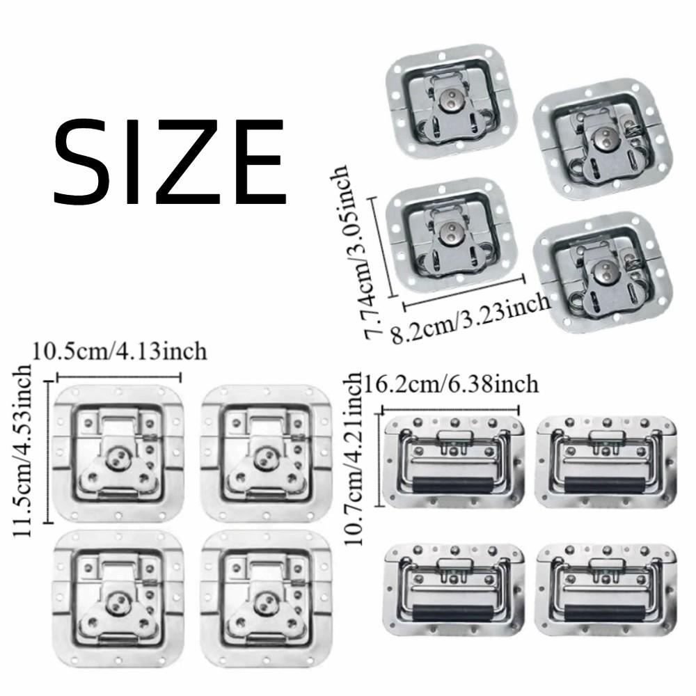 4Pcs Spring Loaded Flight Case Lock Recessed Mount Cabinet Zinc Zinc Alloy Pull Handle  Road Flight Case
