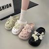 2025 Summer New High-value Flower Hole Shoes Wear Non-slip, Step On Shit Feeling Bag Head and Pedal Cool Slippers Women