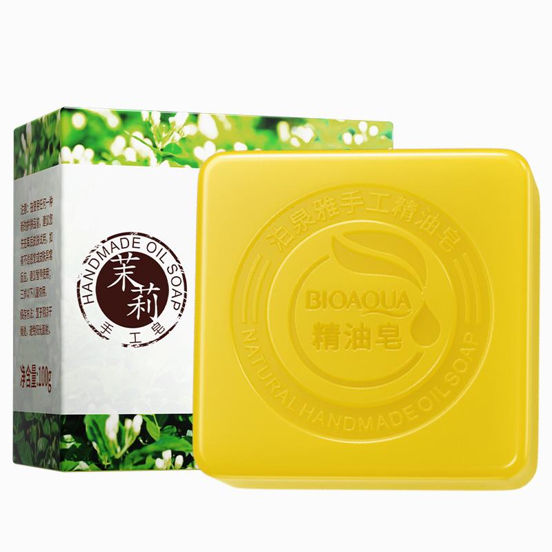 Bioaqua Bambuskohle-Seife, Matcha-Seife, Lavendel, reinigende ätherische Ölseife, Schönheit, Haut, handgemachte Seife, Kosmetik