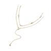 Lasso Y-Form Schlüsselbein Zirkon Quaste Halskette - Minimalistisches Intarsien Design