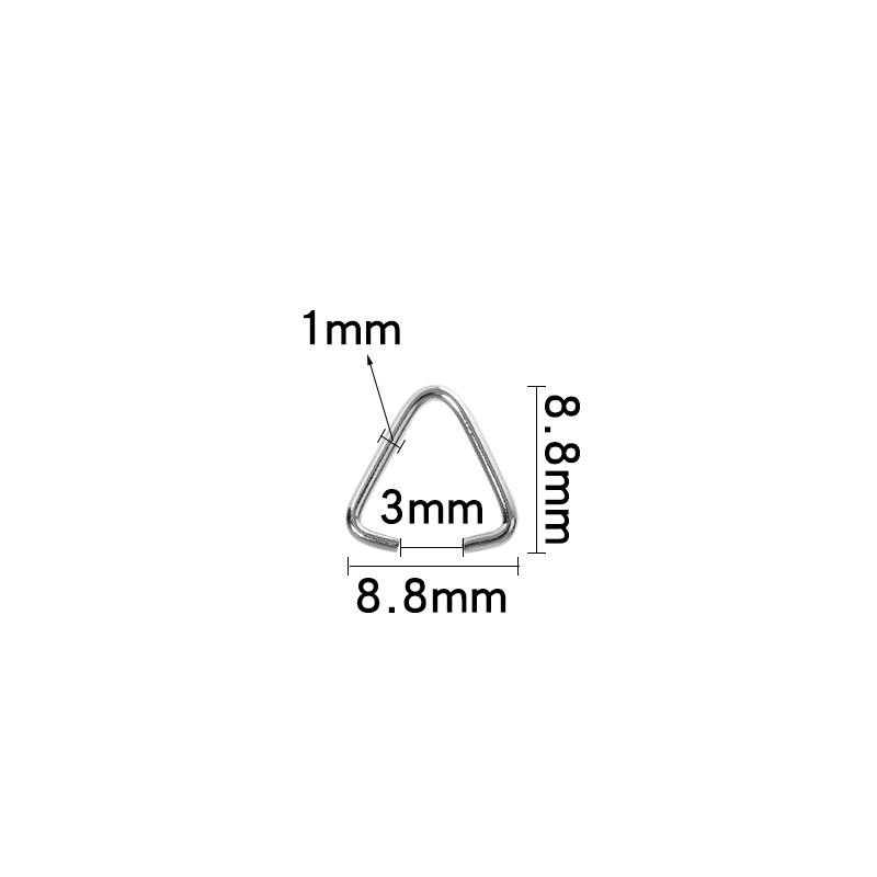 50-200pcs Triangle Clasps Buckle Metal Open Jump Rings Loops Split Rings Connectors For DIY Jewelry Making Accessories Wholesale