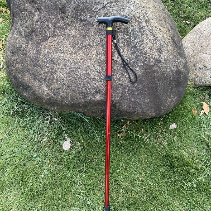1PC Aluminum Alloy Telescopic Walking Stick Folding Trekking Pole Hiking Cane Crutch for Elderly People Outdoor Walking