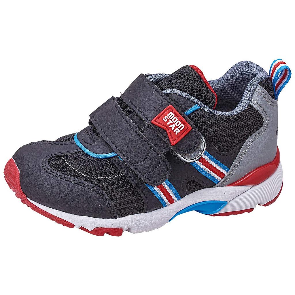 Moonstar MS C2209 Wide 3E Kids' Sneakers, Black, 17.0 cm,