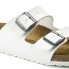 Women's/Men's Birkenstock Arizona Birko-Flor White Regular Sandals for Wide Feet (0552681)