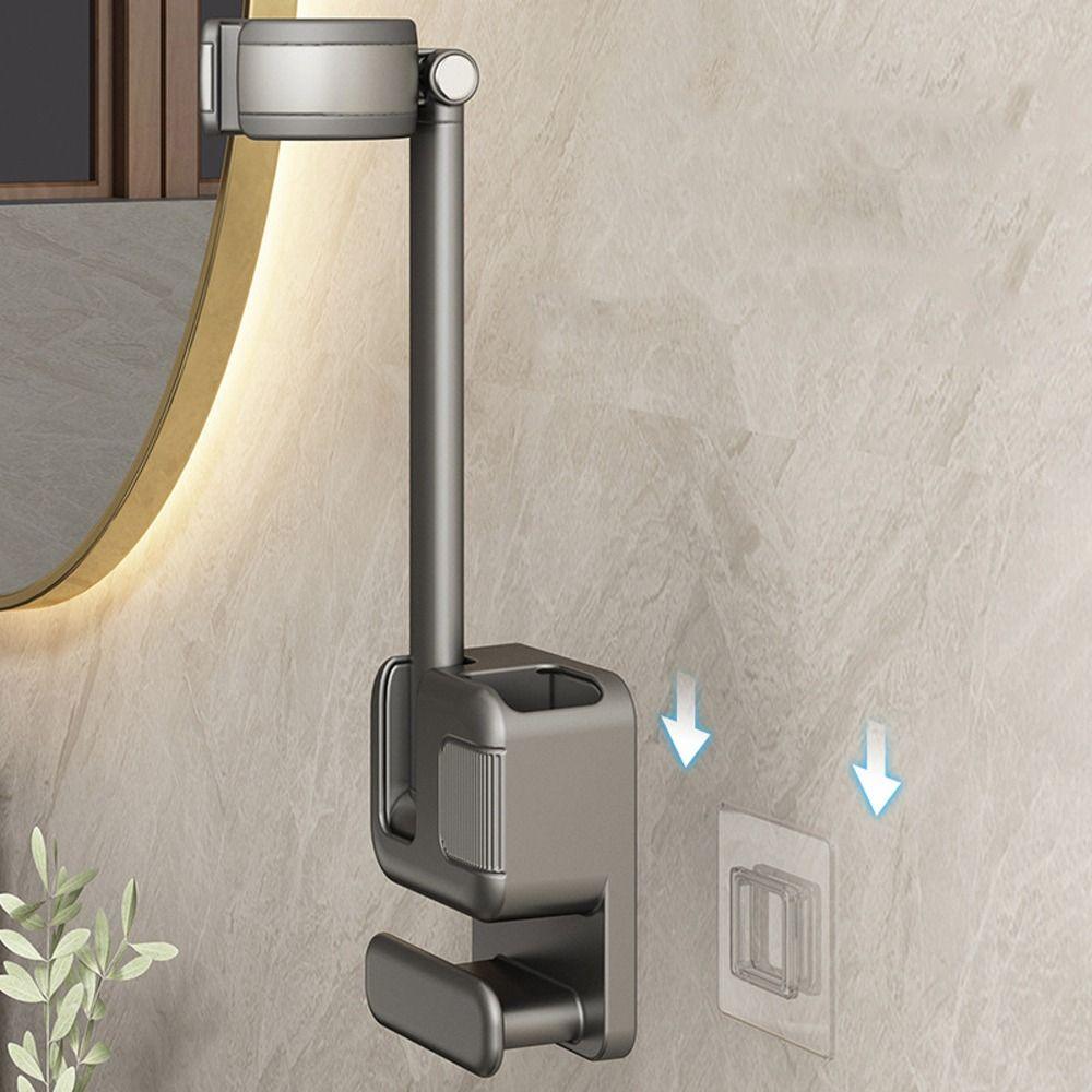 Angle Adjustable Hairdryer Stand Rotating Hair Dryer Organizer  Hair Styling Tools