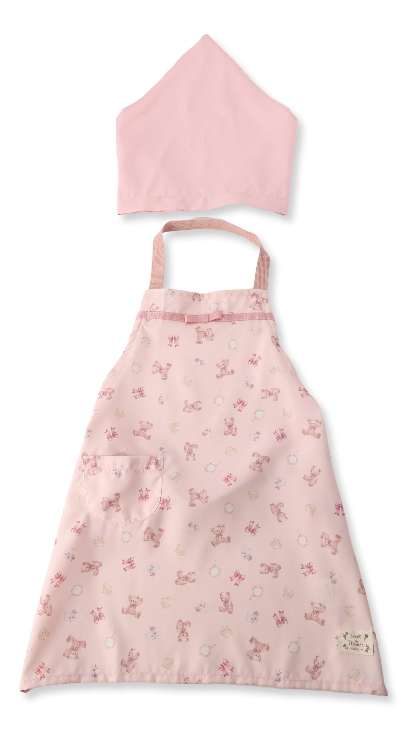 

Pattern M [Kids Foret] Apron, All-over Apron, P, M, Girls, B13802, розовый