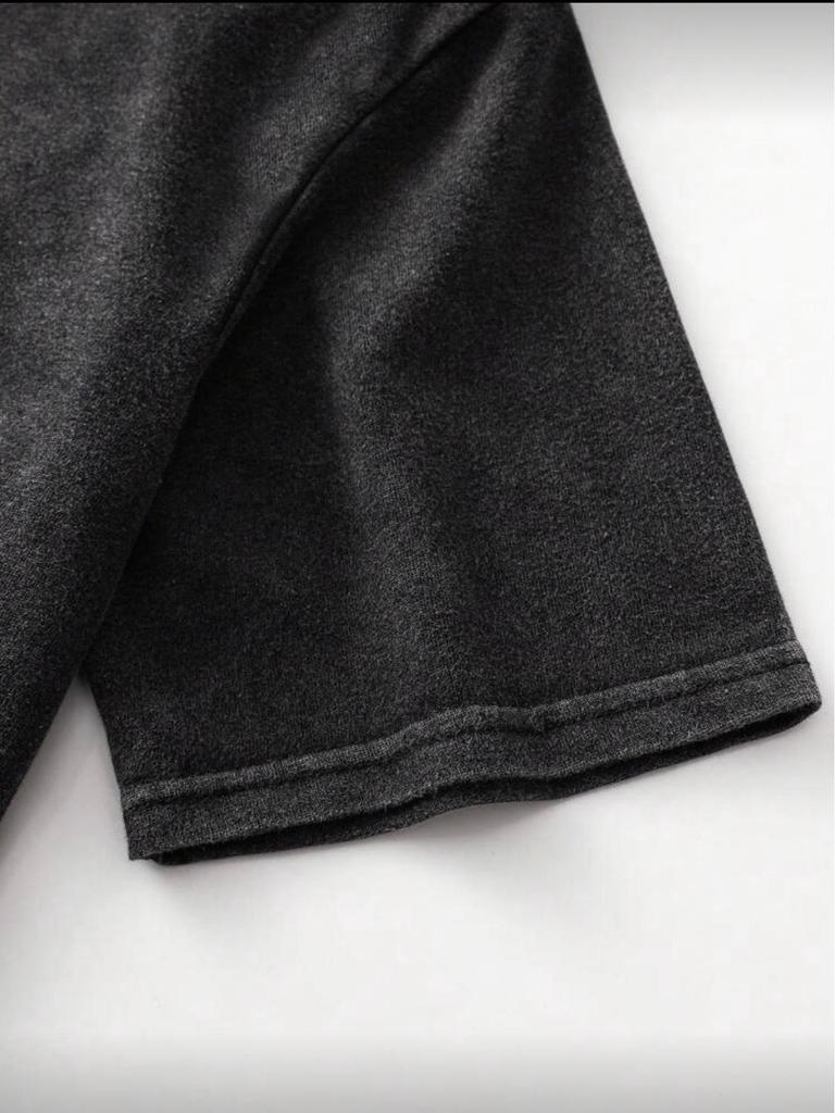 Unisex Vintage Used Wash T-Shirt: Street Style Retro Oversized T-Shirt