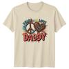 Peace Love Daddy Leopard Heart Fathers Day Graphic TShirt