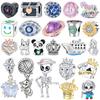 925 Silver Personalized Quirky Eyes Poker Lion Boat Dog Gem Metal Charms Beads Pendent DIY Bracelet Necklace Parts Fine Jewelry