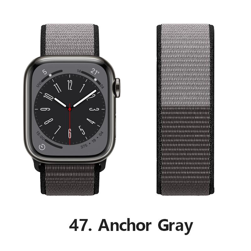 Nylon Strap For Apple Watch 10 Bands 46mm 44mm 40mm 45mm 41mm 49mm 42mm 38mm Bracelet Correa iwatch Series 8 se 7 6 3 9 11 40 mm