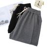 2026 Spring Plus Size High Waist Elastic Knit Pants for Women - Straight Leg, Versatile & Casual