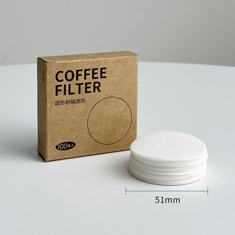 Italian Coffee Machine Filter Paper Handle Powder Bowl Round  Paper Secondary Mocha Pot Filter Paper