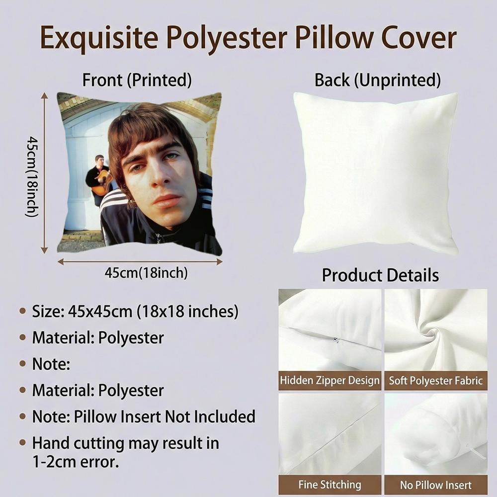 Liam Gallagher Cushion Cover Cushion Cover Set 4Pcs 50X50 45X45 40X40 Pillowcase Decorative Sofa Home Decor