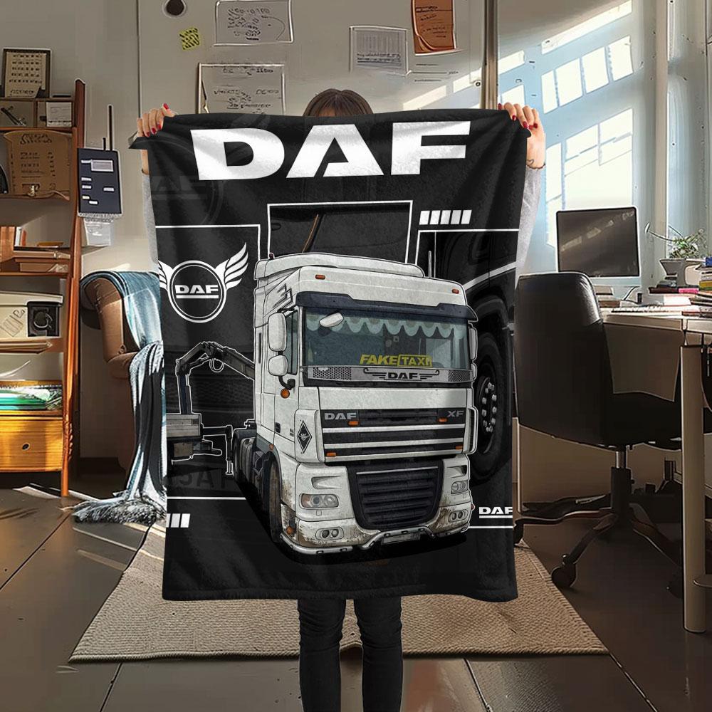 1PC DAF Patterned Flannel Blanket Suitable For All Seasons for Home Decor Warmth and Comfort Gifts Holiday Present