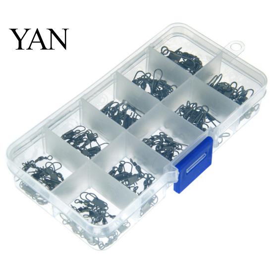 100Pcs Outdoor Fishing Snap Hooks Fastlock Barrel Swivel Safety Lure Connectors