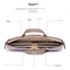 GOLF Laptop Bag for Women, 14-Inch Apple Notebook Bag, Handheld Shoulder Crossbody Bag, Water-Resistant Business Bag, Lotus Pink