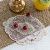 European Style Lace Embroidered Coaster Oval Coffee Drink Pad Dining Table Cover  for Home Decor