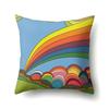 Sofa Pillowcase Home Cushion Cover  Colorful Rainbow