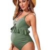 Elegant Maternity Swimwear One-Piece Draw String Ruffles Swimsuit Pregnant Women Ideal for Beaches Pools and Outdoor Activities