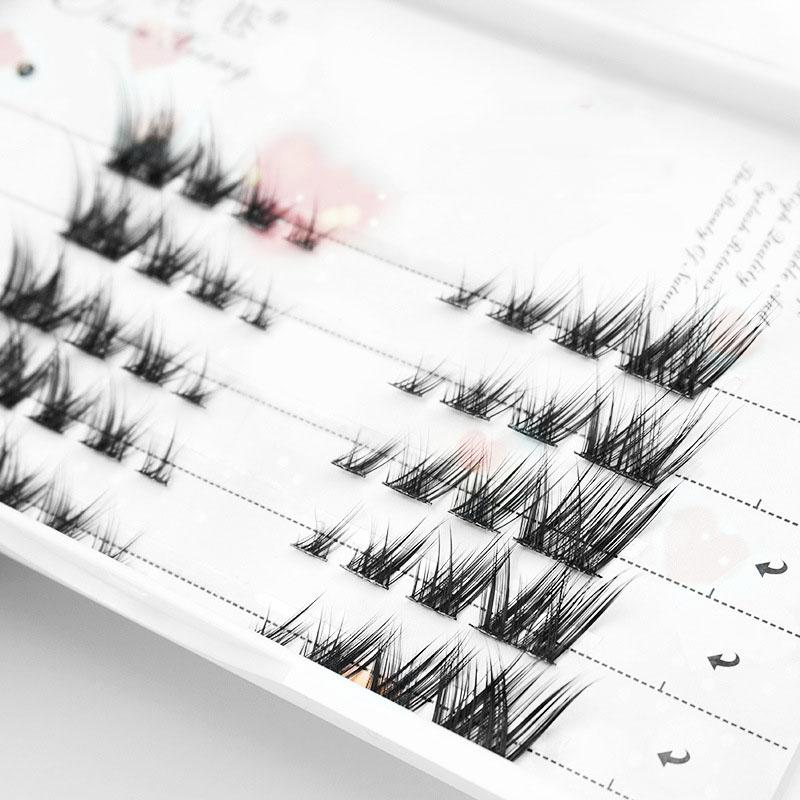 53 Eyelash Single Rows Cluster Fluffy C Curl Segmented Natural Fake Mink Fox Eye Effect Makeup Eyelashes Extension False Lash