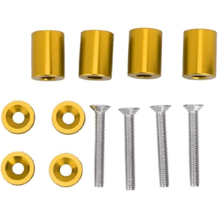 KIMISS Hood Spacer Riser,Car Aluminum Alloy Engine Hood Ventilation Spacer Riser Fit for 6mm Motor (Aluminium Alloy)(Black) золотой