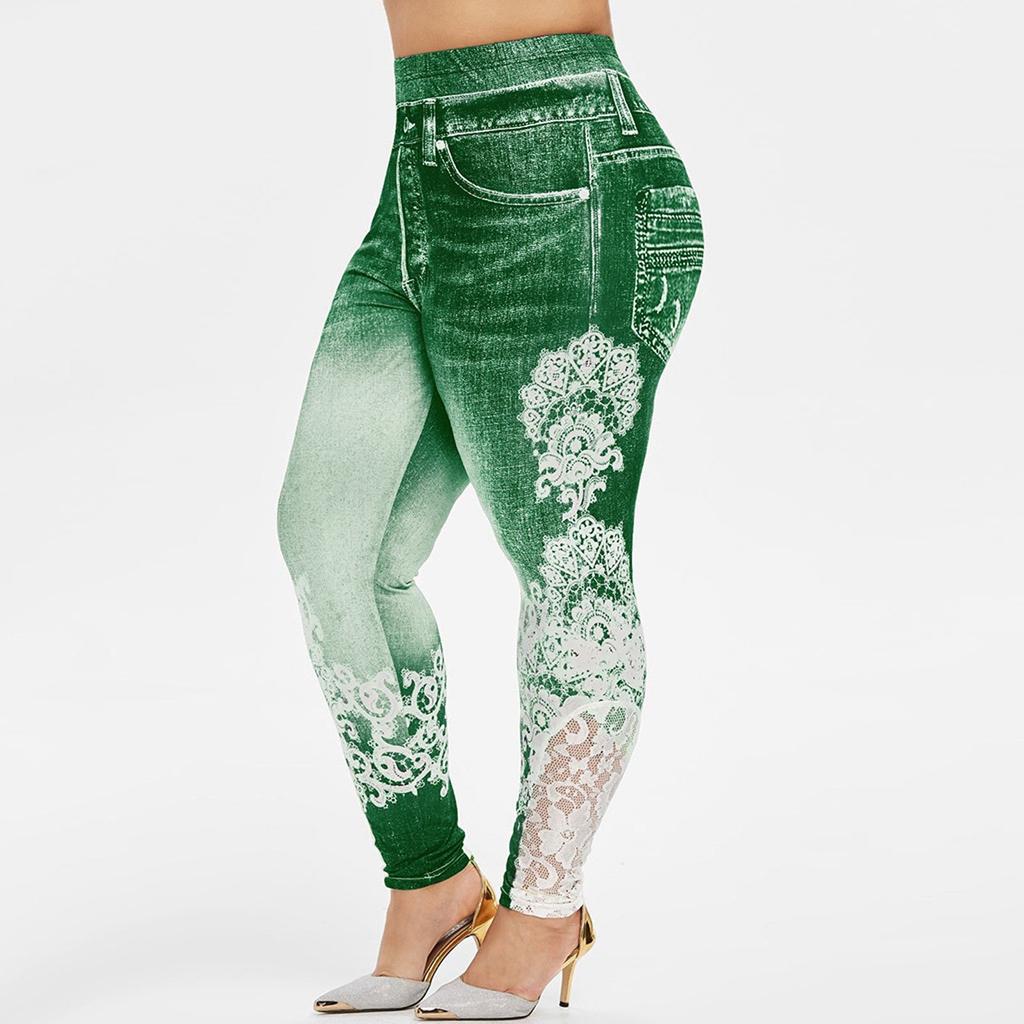Women Printed Yoga Fitness Leggings Running Gym Stretch Sports Pants Trousers