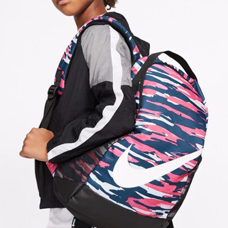 Nike Mochila de Poliéster Regular Unisex Negro Rojo Casual BA6192-013