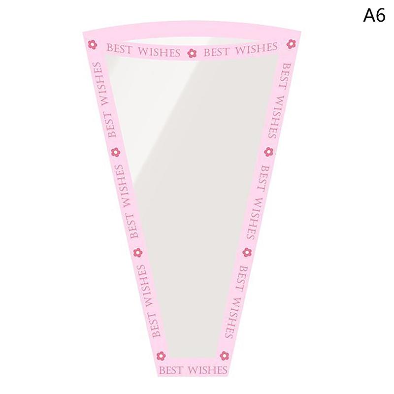 50Pcs Single Bouquet Flower Wrapping Paper Transparent Cellophane Gift Packaging Bag Wedding Birthday Party Florist Packing Bags