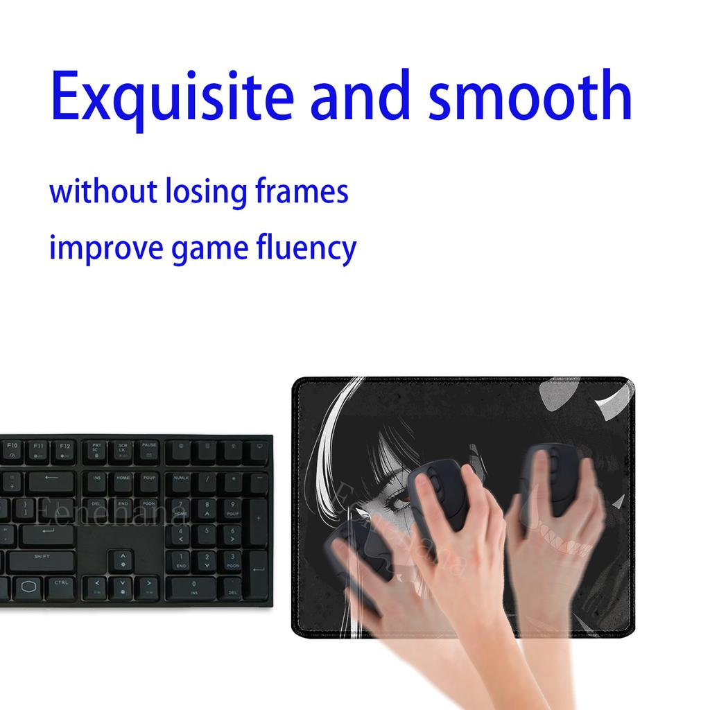 Japanese Oni Mask Girl small Mousepad Electronic Sports Keyboard Mouse Pad Gaming office Accessories Mouse Mat 40x45cm desk mat