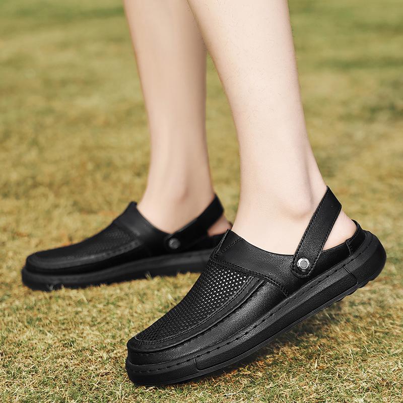 Brand Men's Outdoor Comfortable Thick Soled Beach Shoes, Summer New Men's Breathable and Non Slip Casual Set Sandals