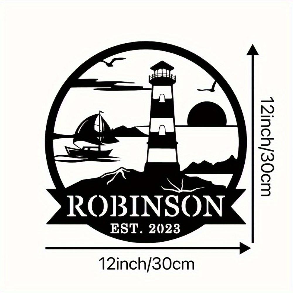 

Unique Personalized Lighthouse Nautical Metal Wall Decor Classic Style Reusable Detachable Power Free Sailing Gift