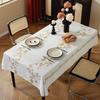 Country Tablecloth Striped Embroidery Flower Linen Heavy Duty Cover Kitchen Dining Table Cloth Home Textiles