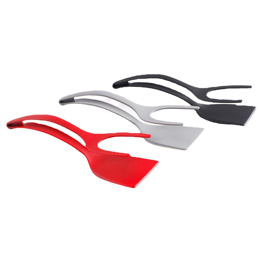 1Pc 2 In 1 Nylon Grip Flip Tongs Egg Spatula Tongs Steak Spatula Tongs Clamp Pancake Fried Turners Kitchen Accessories