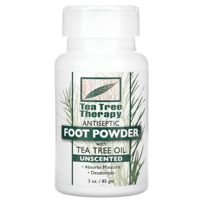 Antiseptic Foot Powder, with Tea Tree Oil, Unscented, 85G(3Oz)