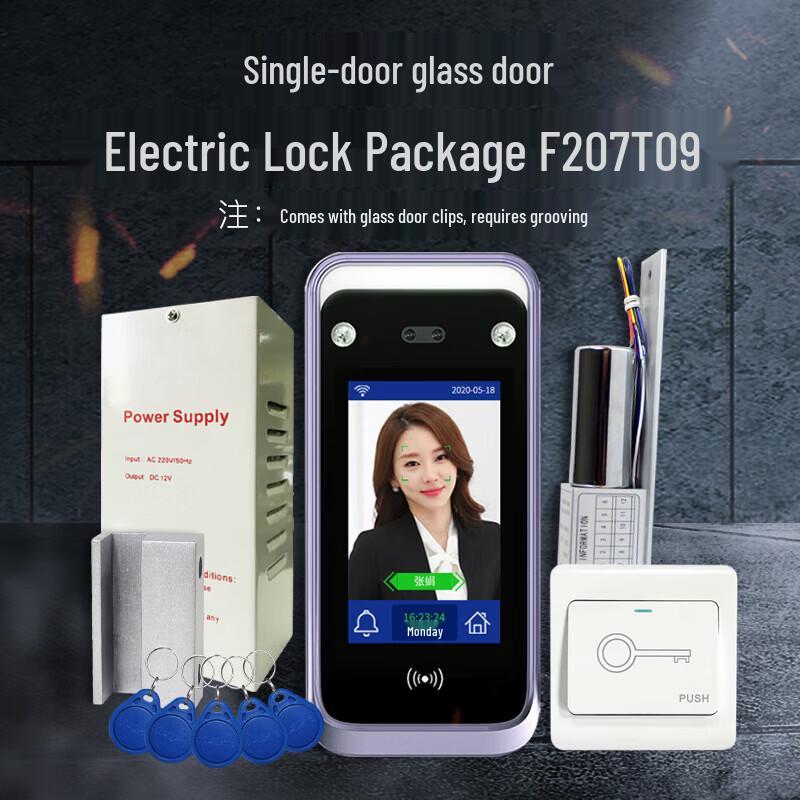Realand F207T09 Face Recognition Access Control System for Single Glass Doors