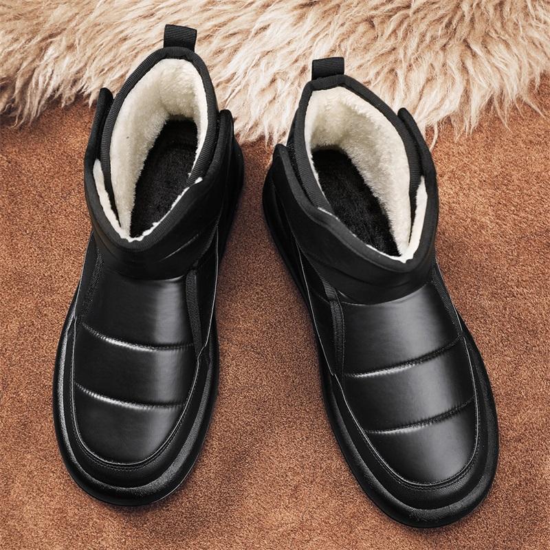 Winter Men's Snow Boots Waterproof Non-Slip Comfortable Warm Plush Lining Outdoor Ski Ankle Boots For Men