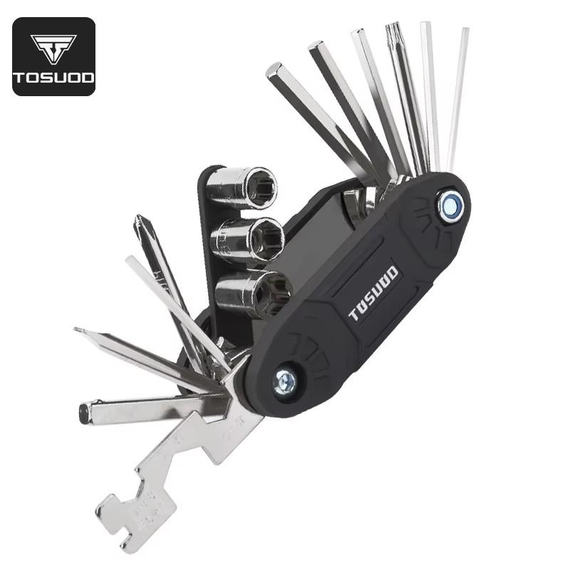 TOSUOD Lightweight Bicycle Repair Tool Hexagon ScrewdriverSuit with Wrench Socket Shop Tools Accessories