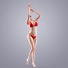 Scale Female Action Figure Slim Seamless Action Figure Flexible Female Figure Body Model with 5 Pairs of Detachable Hands 1/6 Body, 12-inch Body,