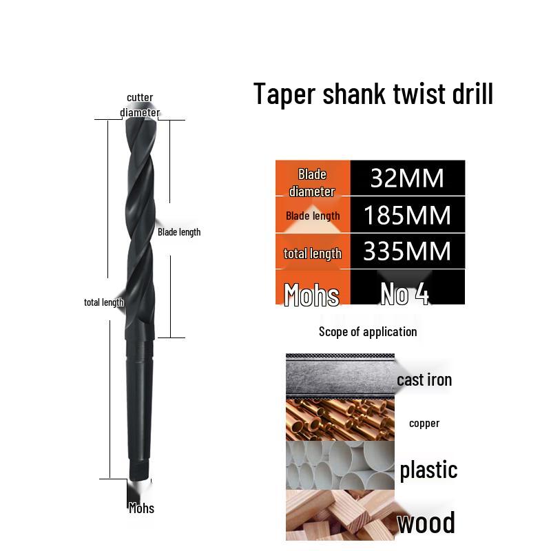 Mo's High-Strength Taper Shank Twist Drill for Iron and Steel