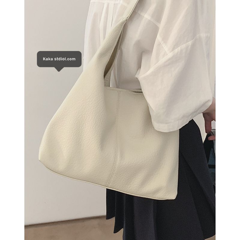 

One-Shoulder Autumn Women s 2 Tote Bag Beige White