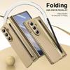 For Samsung Galaxy Z Fold 8 Ultra Fold 7 6 5 4 3 5G Hinge Protection Case S Pen & Built-in Screen Protector Leather Phone Cover