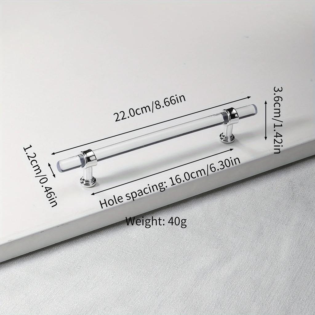 1pc Of Modern Minimalist Acrylic Handles - Perfect For Wardrobe Doors, Drawers, Cabinets & Shoe Cabinets!