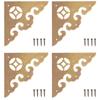 4 Pcs Corner Guard Quick Installation Guards Wardrobe Triangle Decorative Protectors Brass Chinese Style Affordable
