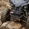 1587 kg Electric Winch, 12V DC ATV/UTV Winch with 5.5 mm x 10 m Synthetic Rope & Wired Remote Control, IP55 Waterproof, Aluminum Housing Fairlead