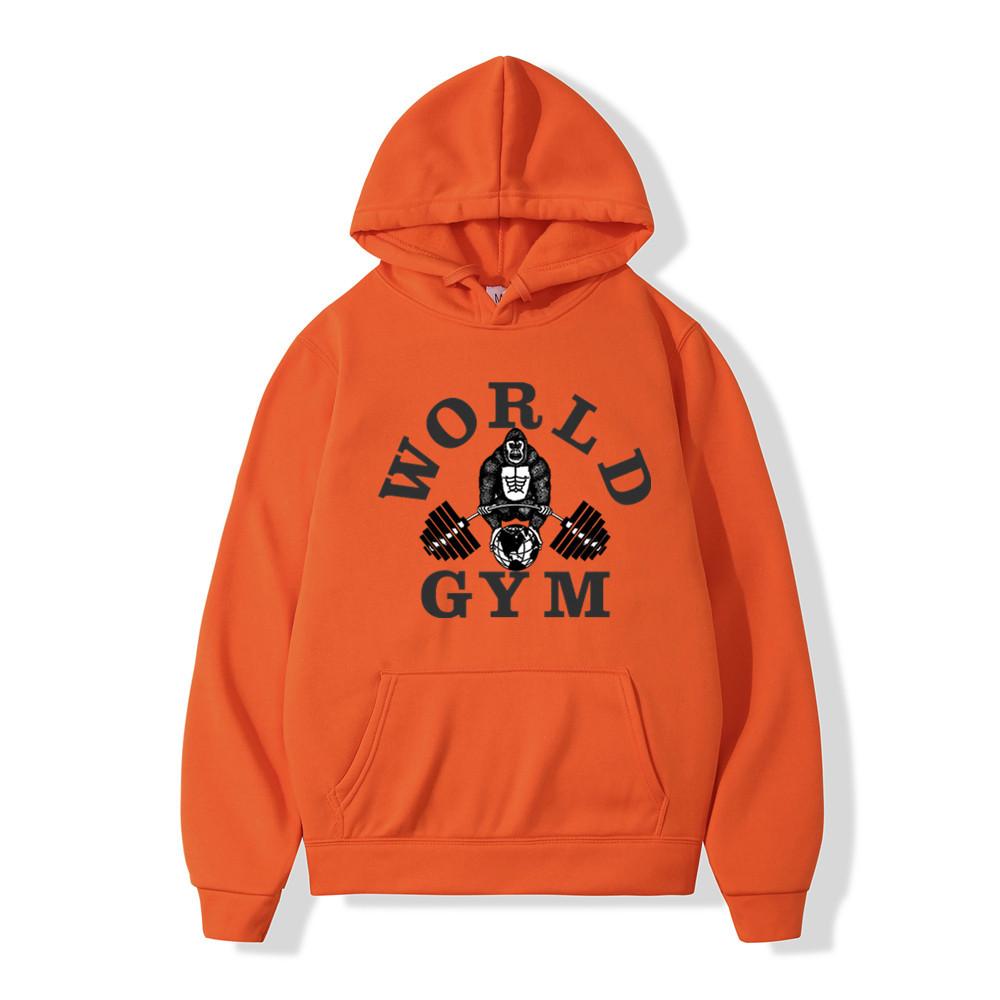 Fashion Men Hoodies World Gym Sports Harajuku Couple Men Womnen Fashion New Brand Design Pullover Men's Fleece Hoodies