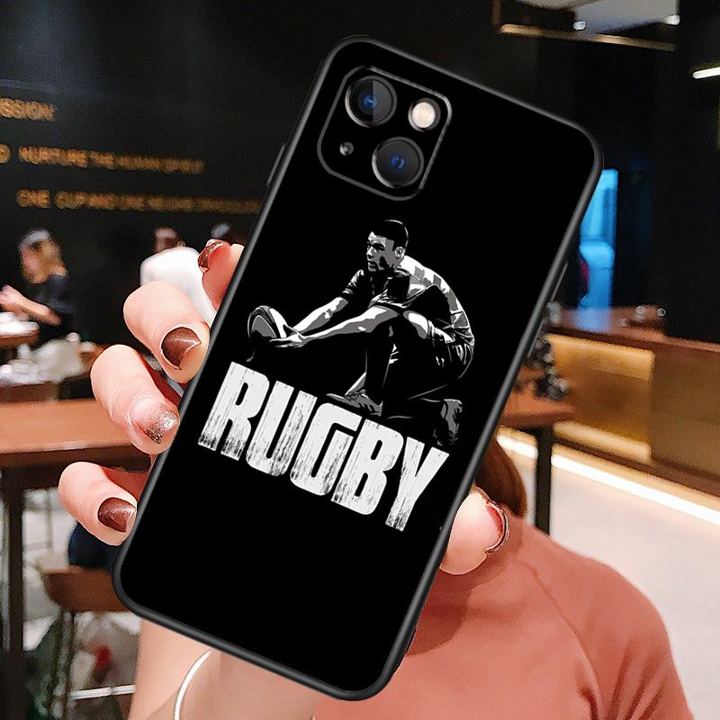 Rugby Phone Case For iPhone 16 Pro Max 15 13 12 11 14 Pro Max Plus 12 13 Mini XR 16e Funda Cover